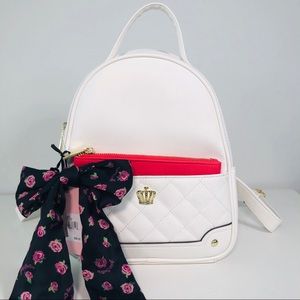 Juicy Couture White Crown Royal Backpack NWT